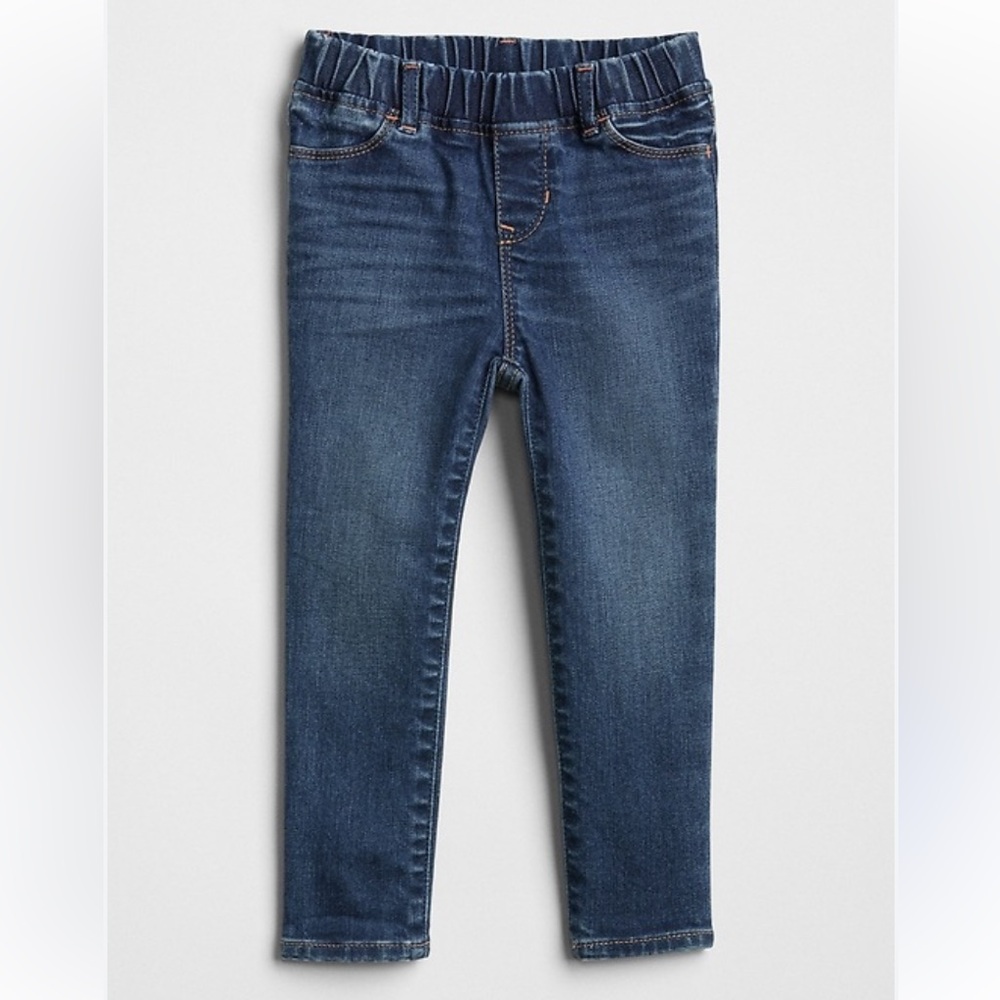 🍊5/$25 GAP Girls Dark Blue Stretch Denim Jeggings size 4T
